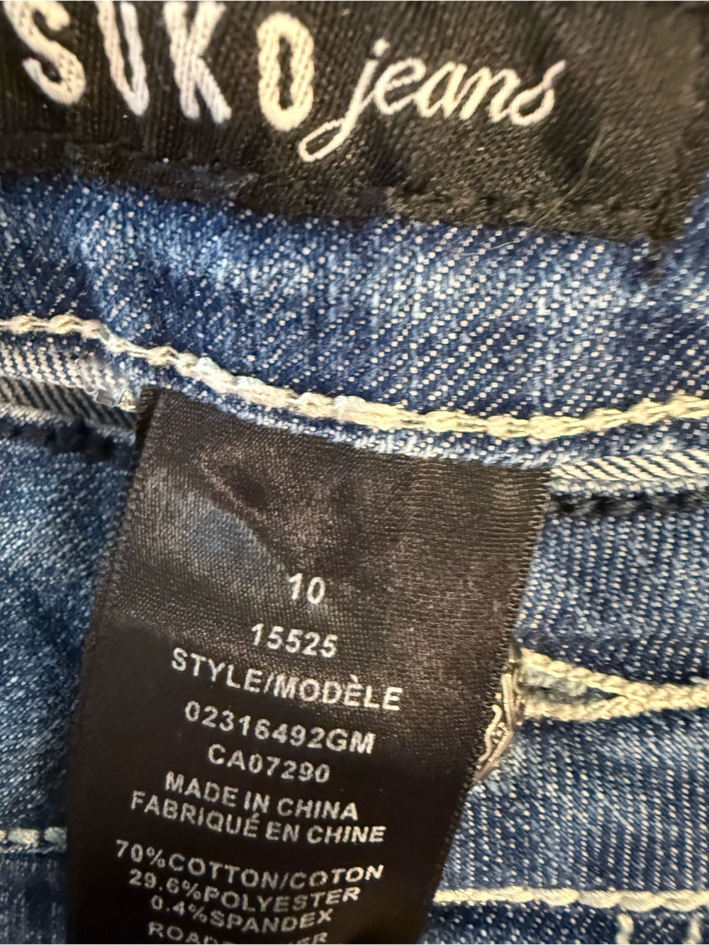 Suko western floral embroidered denim jeans SZ 10 hemmed 27.5” inseam - Picture 9 of 16